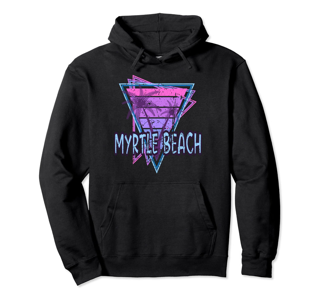 Myrtle Beach Vacation Vaporwave Aesthetic Hoodie - Graphic Print for Adults